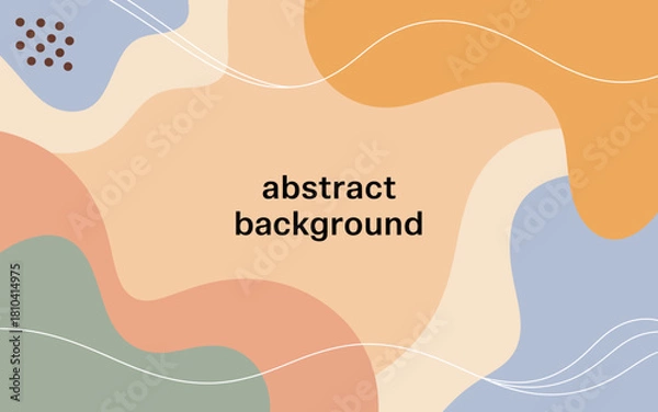 Obraz A calming abstract background featuring soft, flowing shapes in muted colors, providing a serene and artistically pleasing visual that can be used for various design purposes.