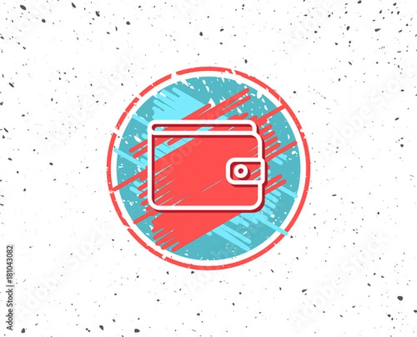 Obraz Money Wallet line icon. Cash symbol.