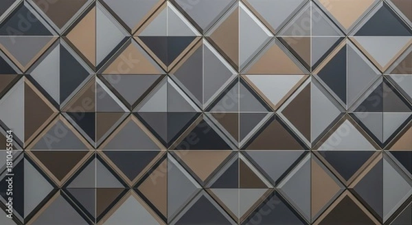 Obraz Sophisticated geometric background with modern neutral tones for a sleek design aesthetic and contemporary architectural projects that demand a professional look