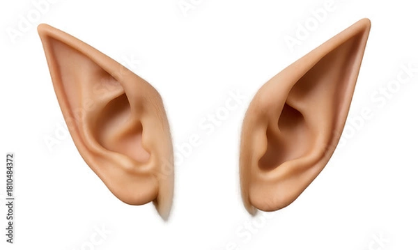 Obraz Realistic elf ears creating magical creature costume