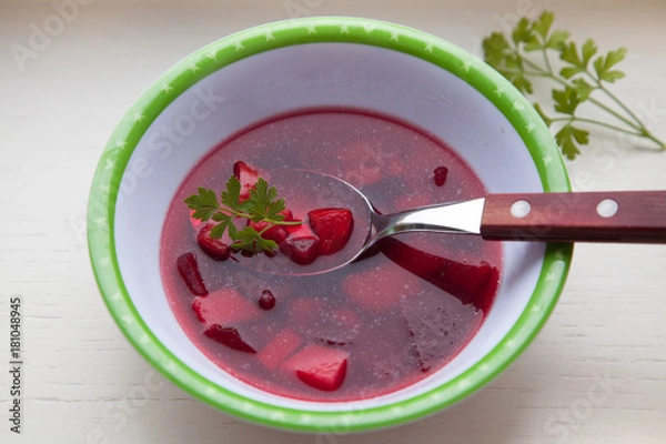 Obraz beet soup for children