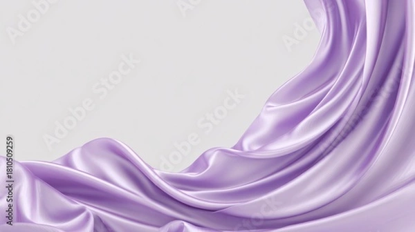 Obraz Silky lilac fabric gracefully drapes against a soft gray backdrop