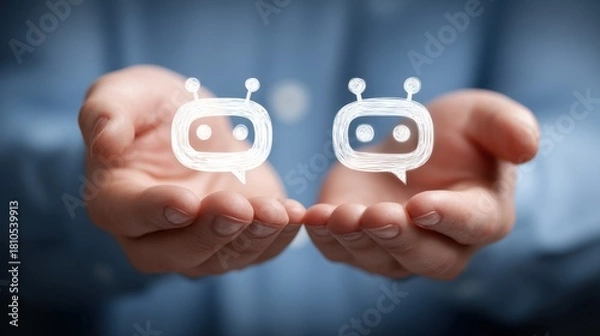 Obraz Hybrid customer support integrates AI for instant responses and human specialists for nuanced care, creating a seamless, high-quality experience.
