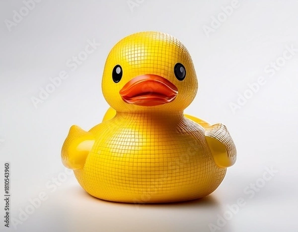 Obraz yellow rubber duck on white background, part 