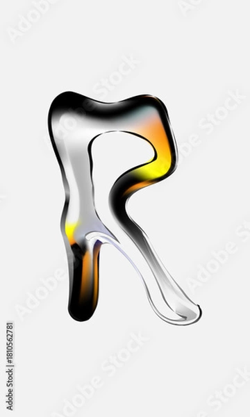 Fototapeta abstract letter R for logo and graphic elements