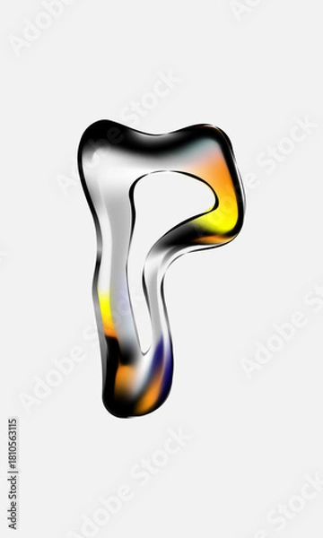 Fototapeta abstract letter P for logo and graphic elements