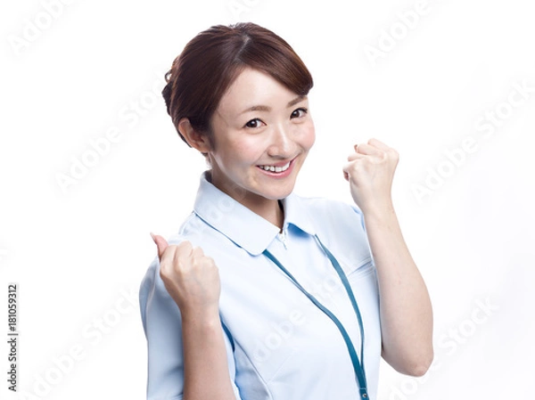 Fototapeta 医療従事者 ガッツポーズ