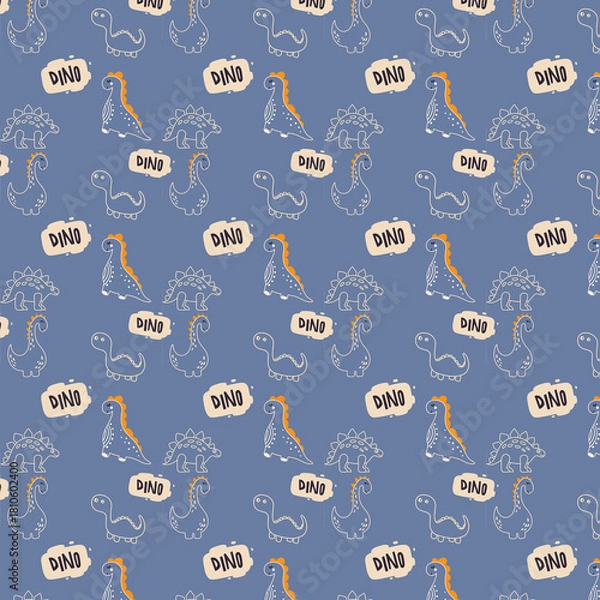 Obraz Seamless pattern background Kids Digital Design, Colorful Print Design. This design is suitable for scrapbooking, wallpaper, Vinyl stickers, stickers, Clothing printing, Printable decorations.	
