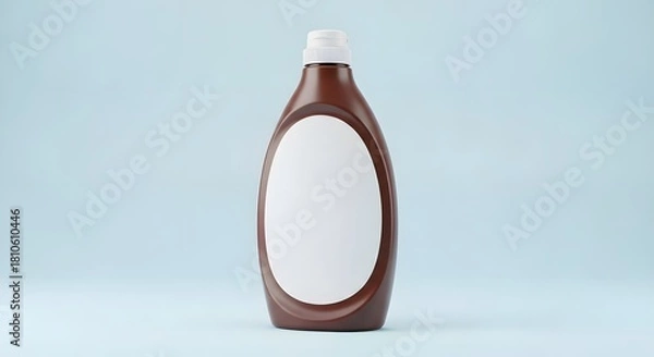 Fototapeta Chocolate Syrup Squeeze Bottle Mockup with Blank Label