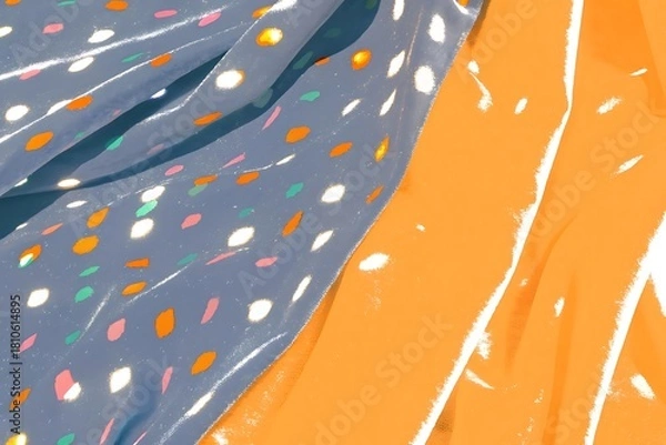 Obraz Abstract fabric with colorful polka dots design