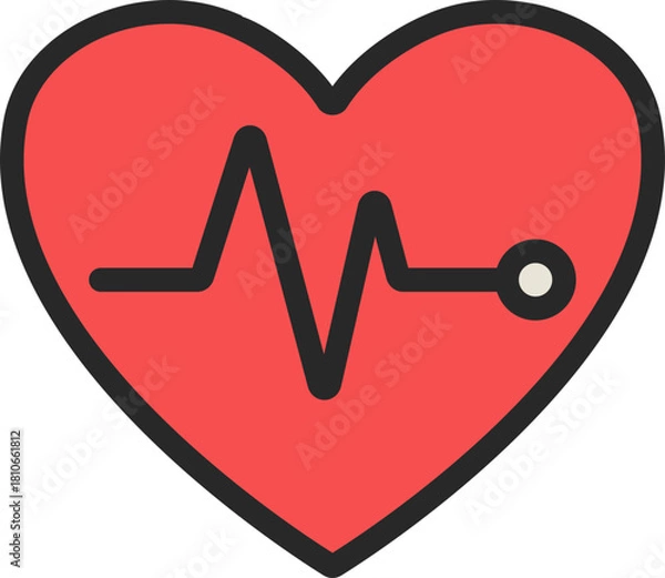 Obraz Heart Rate Filled Line Icon