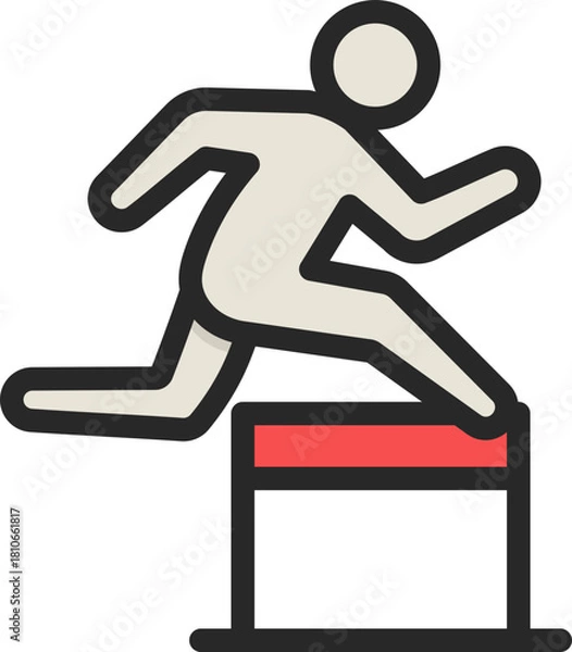 Fototapeta Hurdle Filled Line Icon