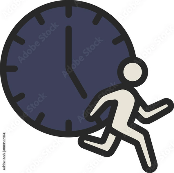 Obraz Running Time Filled Line Icon