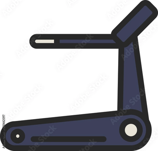 Obraz Treadmill Filled Line Icon