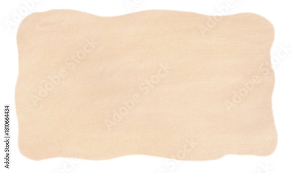 Obraz うねうねした輪郭のベージュ色素材　背景透明