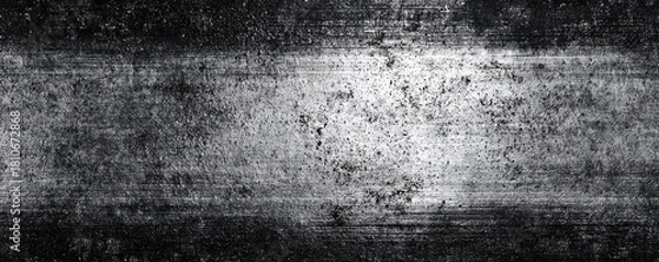 Obraz Hyper realistic photo showing white dust scratches concept. Abstract texture featuring a dark and light metallic gradient.