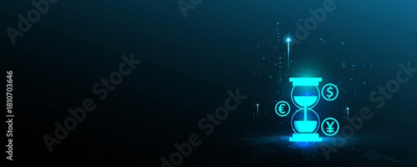 Obraz Technology background, analysis, financial dynamics. marketing trade