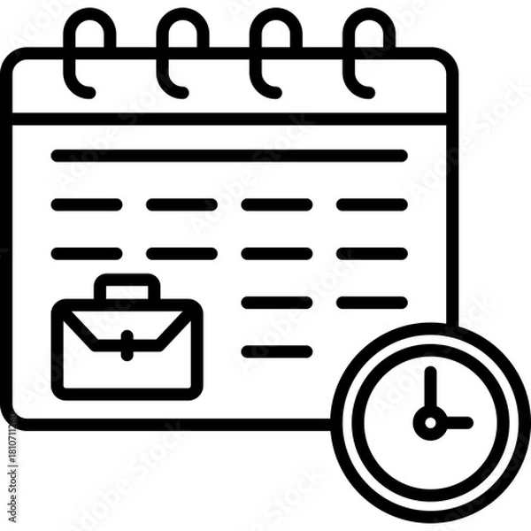 Fototapeta Appointment Line Icon