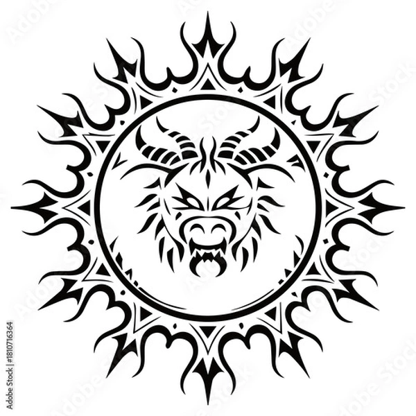 Obraz Dragon head tattoo