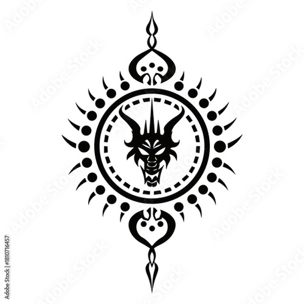 Fototapeta vector illustration of a set of abstract symbols