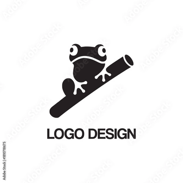 Fototapeta frog logo design template