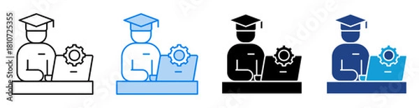 Obraz Apprentice icon set multiple style collection