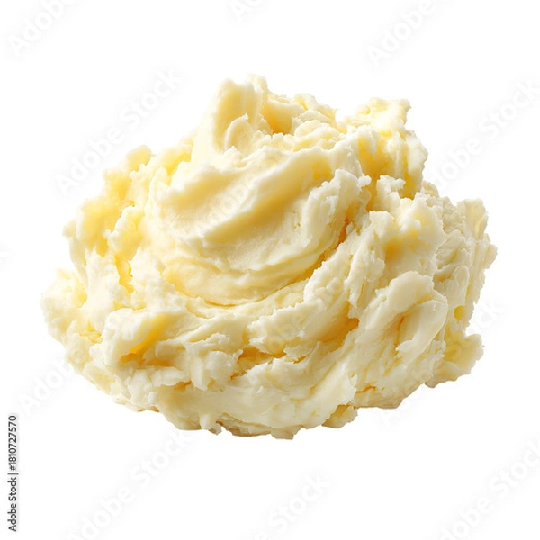 Obraz Mashed potato bowl with herb thyme garnish held by hands in cozy sweater creating warm comforting atmosphere perfect for cozy sweater season