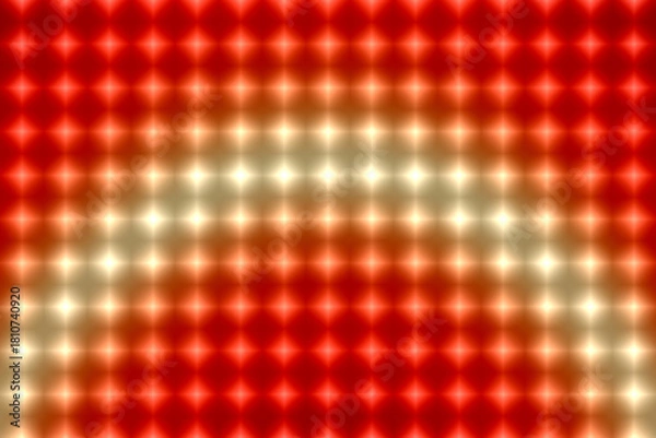 Fototapeta Illustration of abstract background with glowing dots in shades of red and yellow color for design
