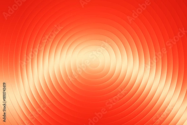Fototapeta Illustration of vivid red concentric circles create a mesmerizing and dynamic abstract background design element