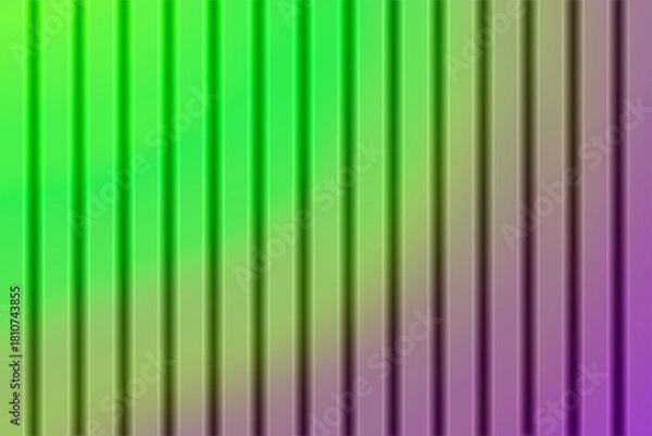Fototapeta Illustration of a captivating green and purple vertical line pattern creates a mesmerizing abstract background