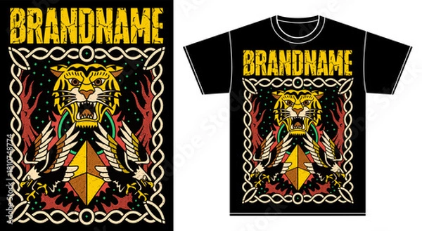 Fototapeta tshirt illustration design