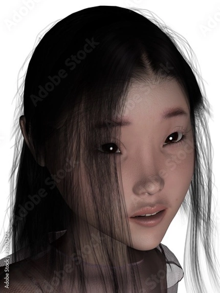 Obraz 3D female human.