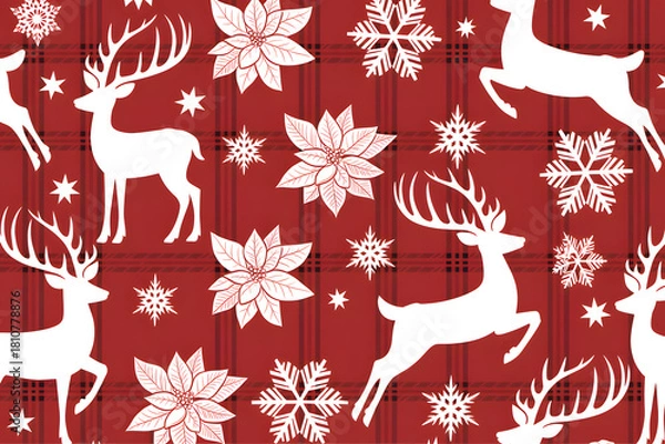 Fototapeta christmas seamless pattern