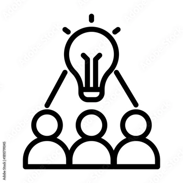 Obraz Brainstorm Vector Filled Icon Design