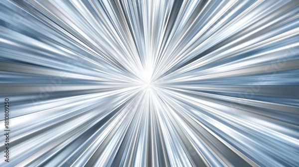 Fototapeta Radial burst of light streaks, in shades of gray and white
