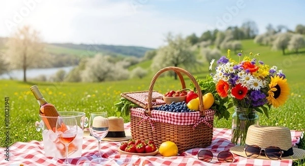 Fototapeta picnic in the garden