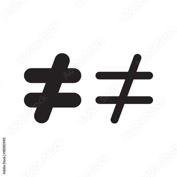 Fototapeta unequal sign