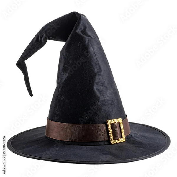 Fototapeta Magic witch hat . Ai. wizard cap isolated on white or transparent background