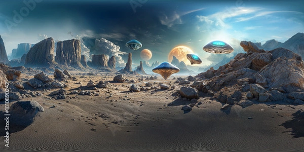 Fototapeta Alien series v34 8K VR 360 Equirectangular Spherical Panorama