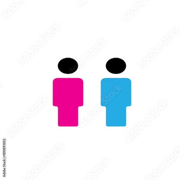 Obraz Gender Neutral Couple Icon