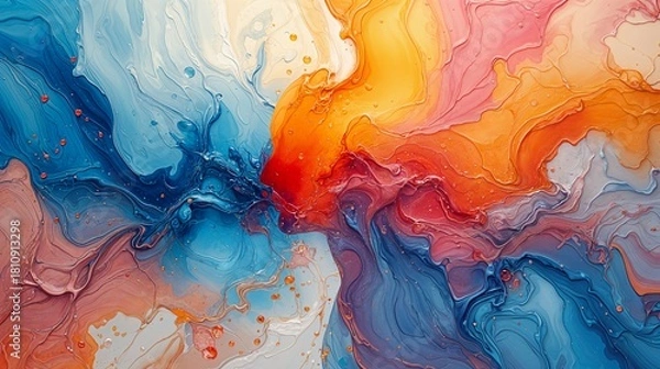 Fototapeta Color Collision: Harmony in Motion, abstract colorful background 