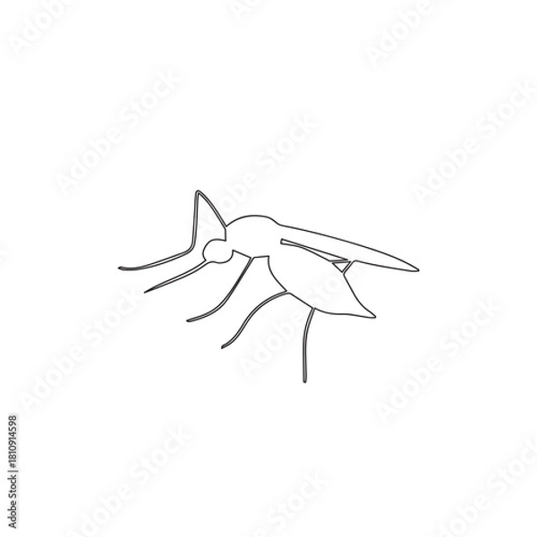 Obraz Minimalist insect line drawing