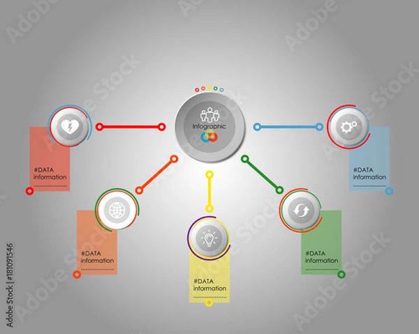 Fototapeta infographic template in vector