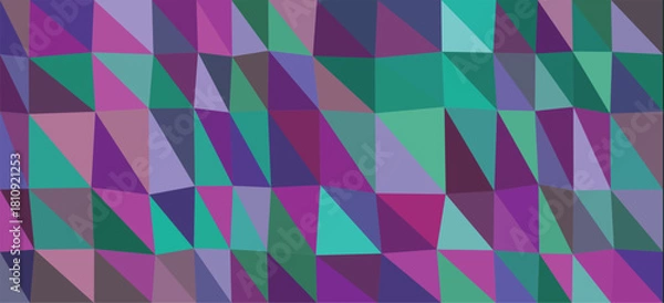 Obraz Pink and Teal Geometric Triangle Pattern Background abstract mosaic