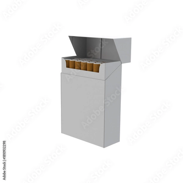 Obraz 3D Render a cigarette box with cigarettes in it