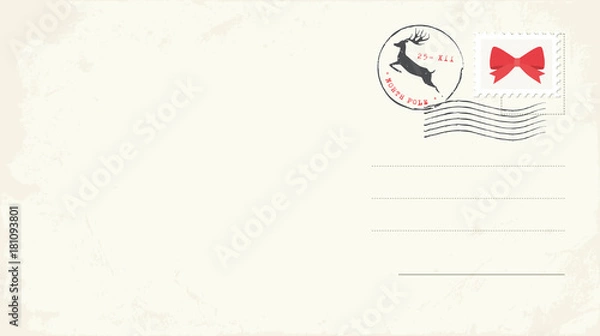 Fototapeta Blank Christmas Postcard. Vector Illustration