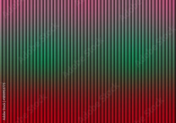 Fototapeta Vertical stripes of red green and pink gradient abstract background