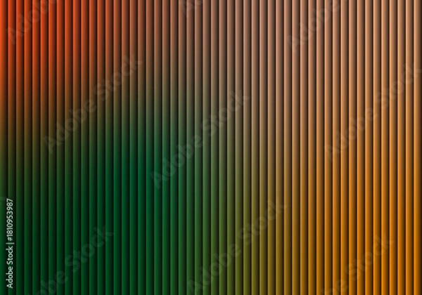 Fototapeta Abstract vertical ribbed texture with warm and cool color gradient