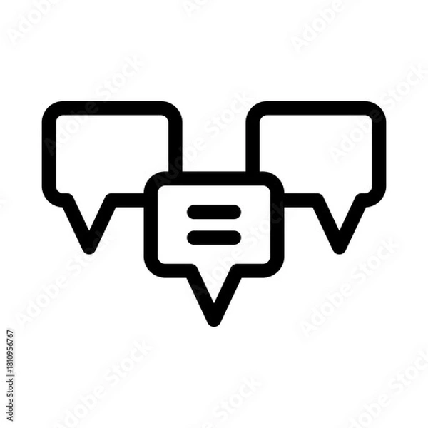 Fototapeta Communication. Discussion vector icon illustration