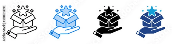 Obraz Perks icon set multiple style collection